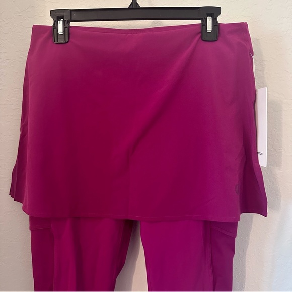 Lululemon Rare 2 in 1 HR Tennis Skirt Tight 25 inch Size 8 Color Magenta MGPR - Picture 2 of 7
